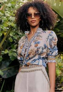 Tops: ONCE WAS CALANTHA SHIRT GOLDEN MEDINA