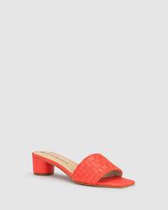 CHAOS & HARMONY CLEO HEEL RED WEAVE