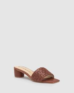 CHAOS & HARMONY CLEO HEEL TAN WEAVE