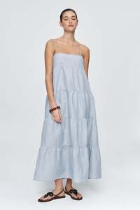 Marle: MARLE OPHELIA DRESS BLEU STRIPE