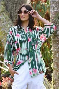 COOP BY TRELISE COOPER CINCH ON SHIRT GREEN