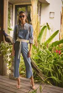 ONCE WAS ASTRA PANT BLUE ASH