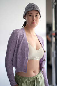 STANDARD ISSUE COTTON FLORENTINE CARDIGAN CAMEO