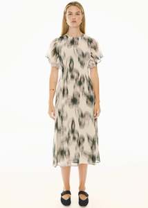 Pol: POL ELISE RUFFLE DRESS ELISE PRINT