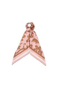 Scarves: KAREN WALKER ANIMAL KINGDOM CLASSIC SILK SCARF PINK