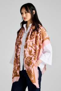 KAREN WALKER ANIMAL KINGDOM MODAL TWILL SCARF PINK