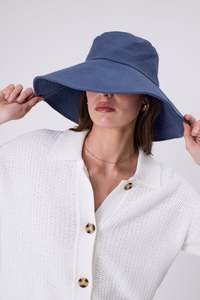 Scarves: MARLOW COASTAL BRIM HAT DEEP SEA