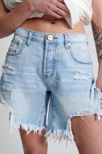 ONE TEASPOOON FRANKIES LOW WAIST LONG LENGTH BLUE LATTE