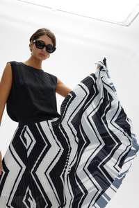 KINNEY GOLDIE SKIRT CLASSIC CHEVRON