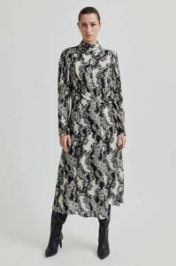 Second Female: SECOND FEMALE BLUME DRESS BLACK FLORAL PRINT