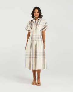 ET ALIA AUDREY DRESS SUNSET PLAID