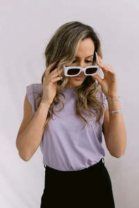 MAZU SORRY FOR NOW TANK PURPLE ROSE