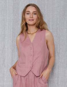 Dear Sutton: DEAR SUTTON WYNONA WAISTCOAT ROSE