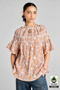 Karen Walker: KAREN WALKER THEIA SMOCKED BLOUSE