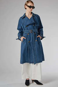 Dricoper: DRICOPER REYA DENIM TRENCH COAT