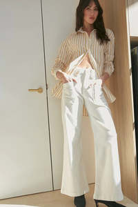 Dricoper: DRICOPER PIPER WIDE LEG PANT IVORY