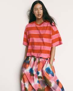 Kowtow: KOWTOW OVERSIZED BOXY TEE PAINTED STRIPE