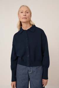 KOWTOW UTILITY CARDIGAN INDIGO