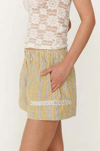 ROWIE ROCCO LACE BOXER SHORTS