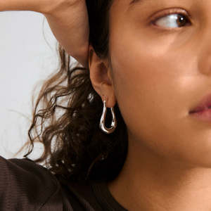 PILGRIM UNFOLD RECYCLED EARRINGS SILVER