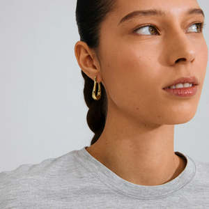 Pilgrim Jewellery: PILGRIM UNFOLD RECYLCED EARRINGS GOLD