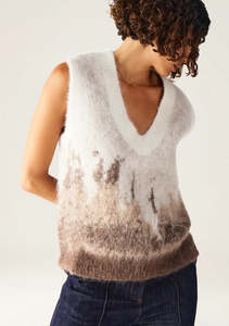 Mos The Label: MOS THE LABEL COLETTE KNIT VEST MOCHA