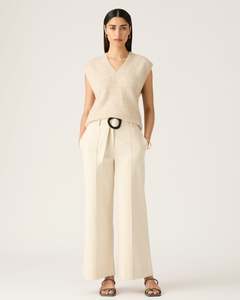 Mos The Label: MOS VESPER KNIT VEST STONE