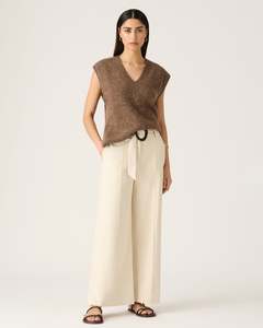 MOS VESPER KNIT VEST CACAO