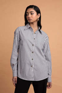 Ledore: LEDORÉ KANUKA SHIRT BLACK STRIPE