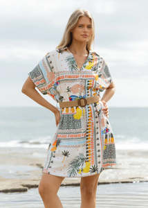 BETTY BASICS ARCHER DRESS PARADISE PRINT
