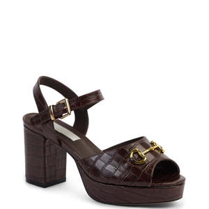 KATHRYN WILSON MIRANDA HEEL CHOCOLATE CROC
