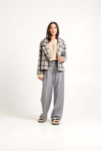 TUESDAY EMMA JACKET SILVER CHECK