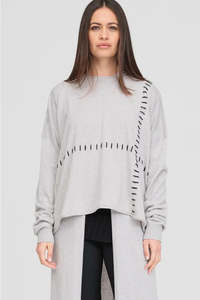 TAYLOR STITCHED LUCENT HOODIE VAPOUR BLACK
