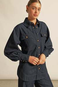 Zoe Kratzmann: ZOE KRATZMANN CREST TOP DARK DENIM