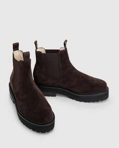 CHAOS & HARMONY QUEENS BOOT BITTER CHOC SUEDE