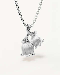 BY CHARLOTTE SILVER BIRTH FLOWER NECKLACE LILY OF THE VALLEY - MAY