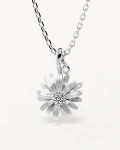 BY CHARLOTTE SILVER BIRTH FLOWER NECKLACE DAISY - APRIL