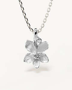 BY CHARLOTTE SILVER BIRTH FLOWER NECKLACE VIOLET - FEBRUARY