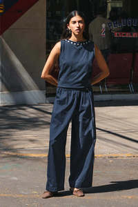 Pants: ROWIE MARYANNE BARREL LEG PANTS INK