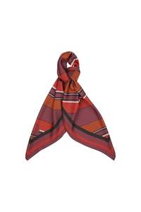 KAREN WALKER STRIPE CLASSIC SCARF PLUM