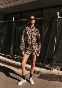 P.E NATION LINEAR JACKET LEOPARD/BLACK