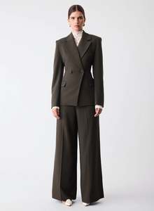ESMAEE SYMMETRY BLAZER DARK OLIVE