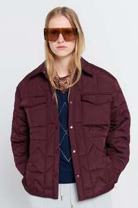 KAREN WALKER CREST JACKET MERLOT