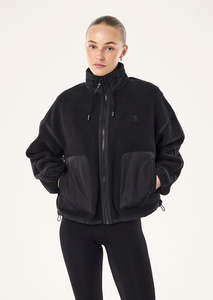 P.E NATION LENNON SHERPA JACKET BLACK