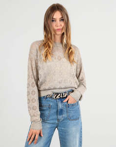 STORM LUREX CABLE SWEATER