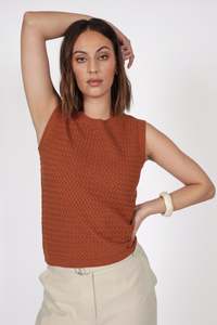 MARLOW TERRA KNIT TANK  RUST