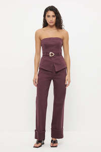 MON RENN HART CUFF JEAN DUSTY PLUM