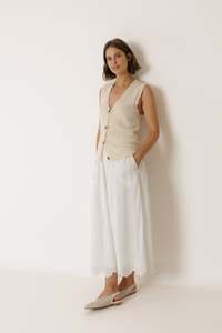 Bottoms: COMING SOON | INDI & COLD SYDNEY SKIRT BLANCO