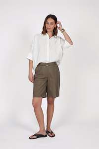 Bottoms: MARLOW AXIS LONGLINE SHORT OLIVE