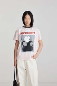 RICOCHET AIDEN TEE SOFT PINK + CHARCOAL